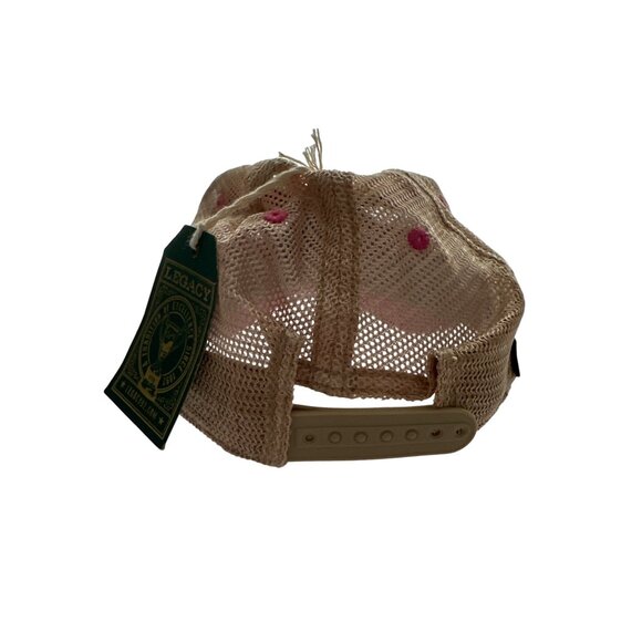 NWT Wrigley Field Pink Tan Token Trucker Legacy Ball Cap Adjustable One Size - Picture 4 of 6